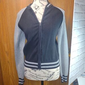 Black and Gray Knit Jacket Small